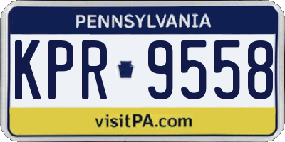 PA license plate KPR9558