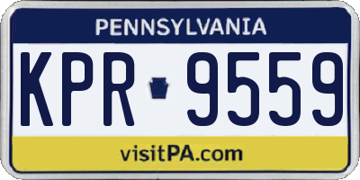 PA license plate KPR9559