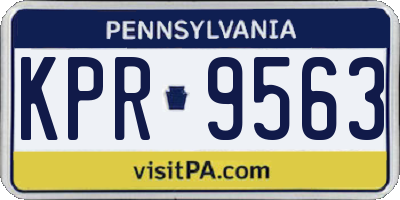 PA license plate KPR9563