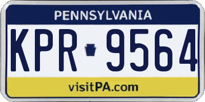 PA license plate KPR9564