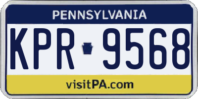 PA license plate KPR9568