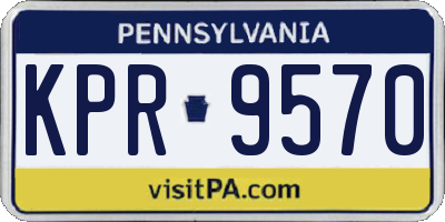 PA license plate KPR9570