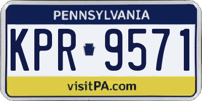 PA license plate KPR9571