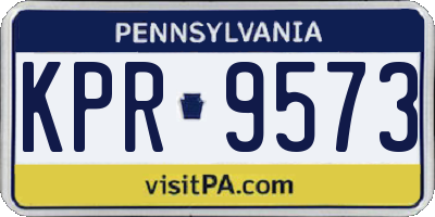 PA license plate KPR9573