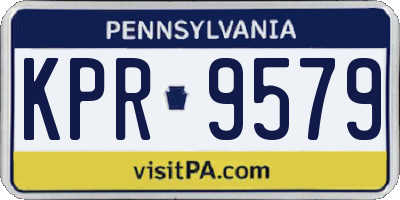 PA license plate KPR9579