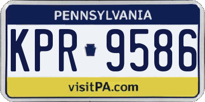 PA license plate KPR9586