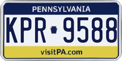 PA license plate KPR9588