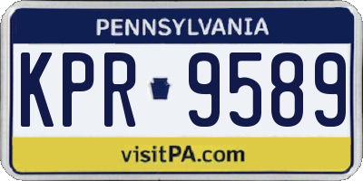 PA license plate KPR9589