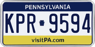 PA license plate KPR9594