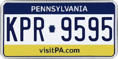 PA license plate KPR9595