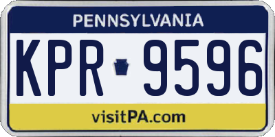 PA license plate KPR9596