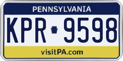 PA license plate KPR9598