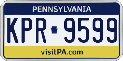 PA license plate KPR9599