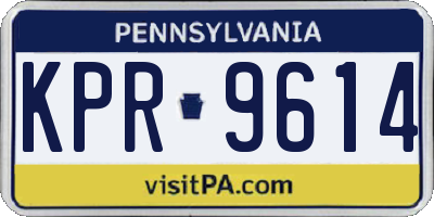 PA license plate KPR9614