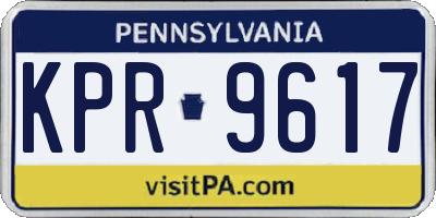 PA license plate KPR9617