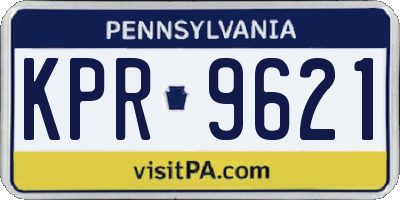 PA license plate KPR9621