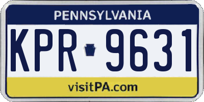 PA license plate KPR9631