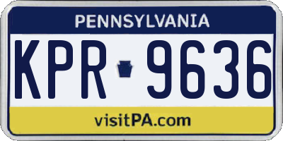 PA license plate KPR9636