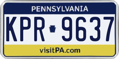 PA license plate KPR9637