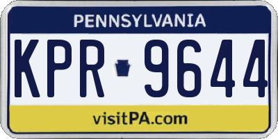 PA license plate KPR9644