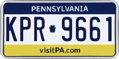 PA license plate KPR9661