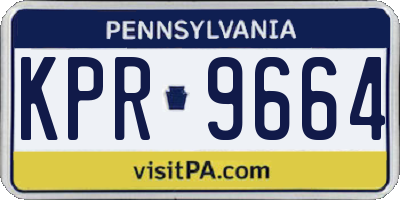 PA license plate KPR9664