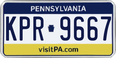 PA license plate KPR9667