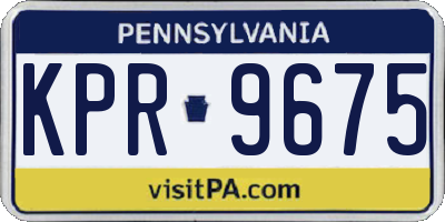PA license plate KPR9675