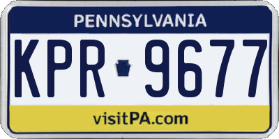 PA license plate KPR9677