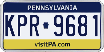PA license plate KPR9681