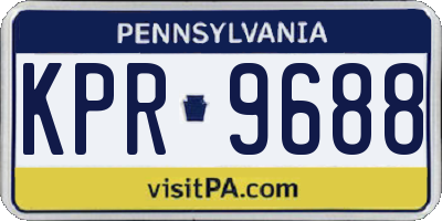 PA license plate KPR9688