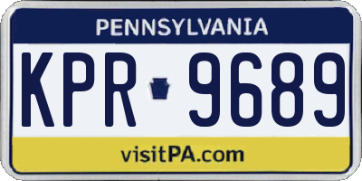PA license plate KPR9689