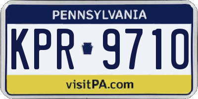 PA license plate KPR9710