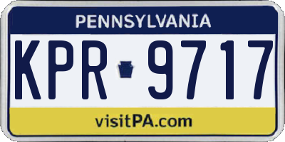 PA license plate KPR9717