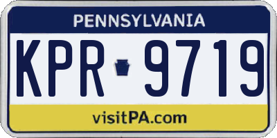 PA license plate KPR9719