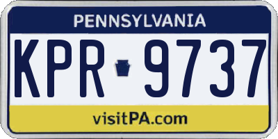 PA license plate KPR9737