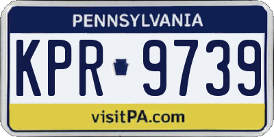 PA license plate KPR9739