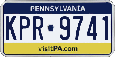 PA license plate KPR9741