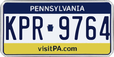 PA license plate KPR9764