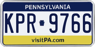 PA license plate KPR9766