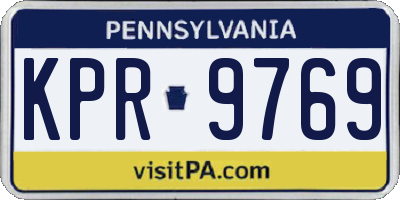 PA license plate KPR9769