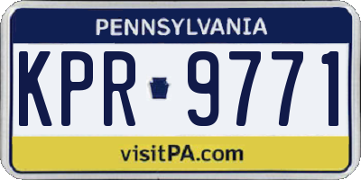 PA license plate KPR9771