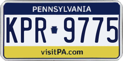 PA license plate KPR9775