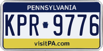 PA license plate KPR9776