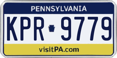 PA license plate KPR9779