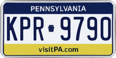 PA license plate KPR9790