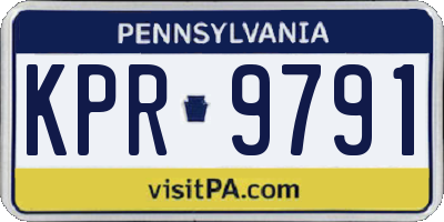 PA license plate KPR9791
