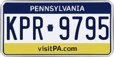 PA license plate KPR9795
