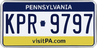 PA license plate KPR9797