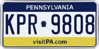 PA license plate KPR9808